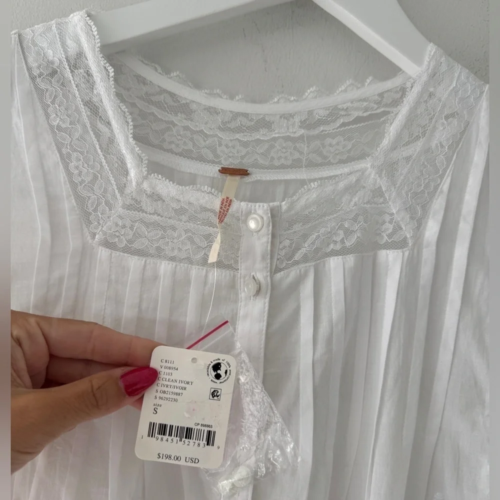 FREE PEOPLE NWT Keepsake Maxi White Top S